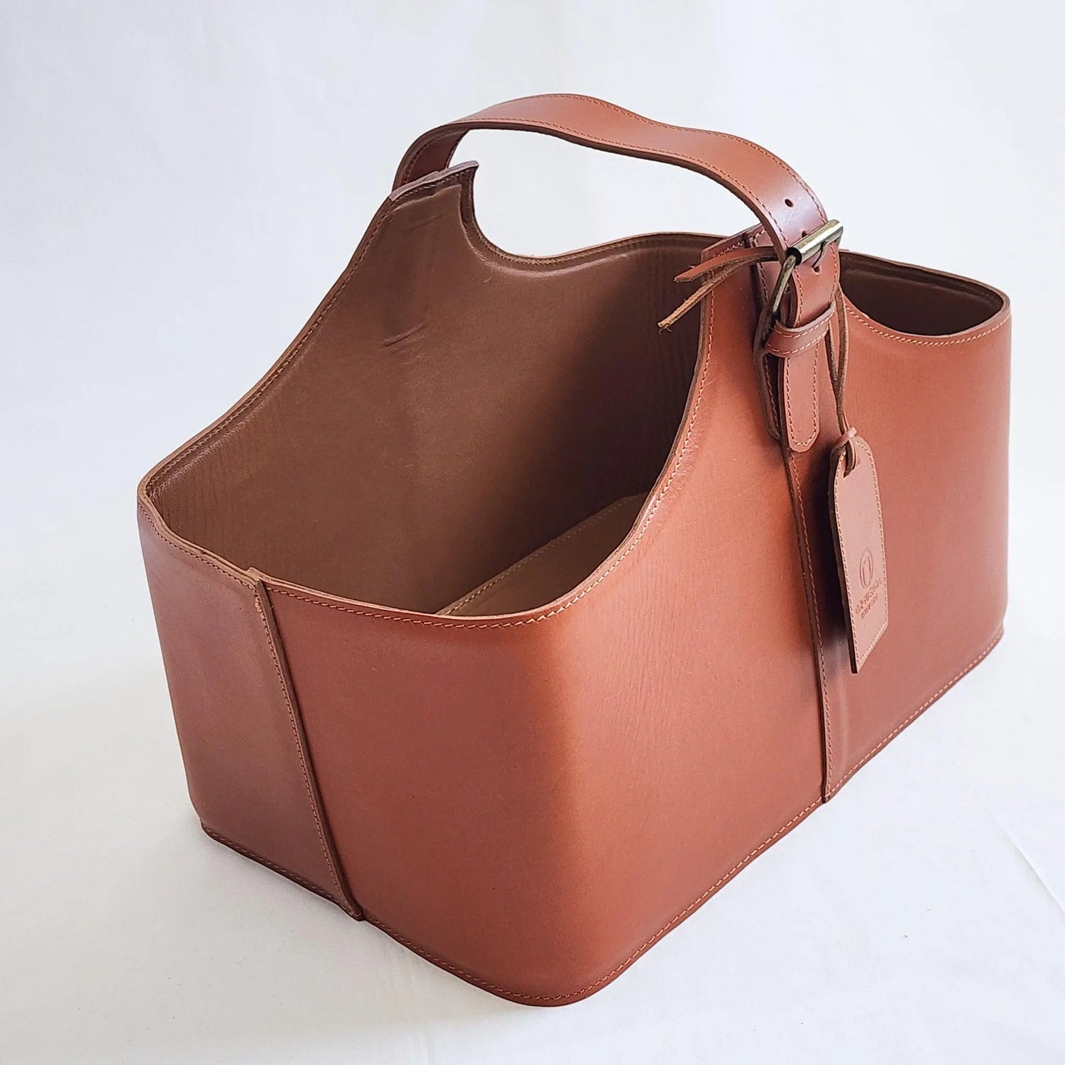 ELYSEE-Corbeille Sanglé en Cuir