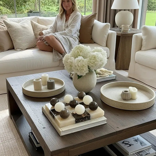 Tic-Tac-Toe jeu décoratif en marbre élégant