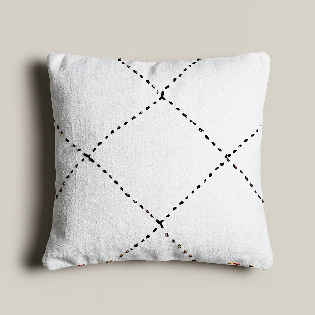 IGLENE- Coussin tissé losanges