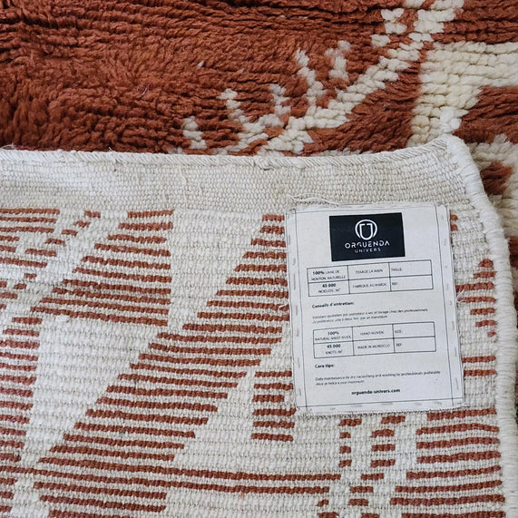 Tapis Losanges orange en laine