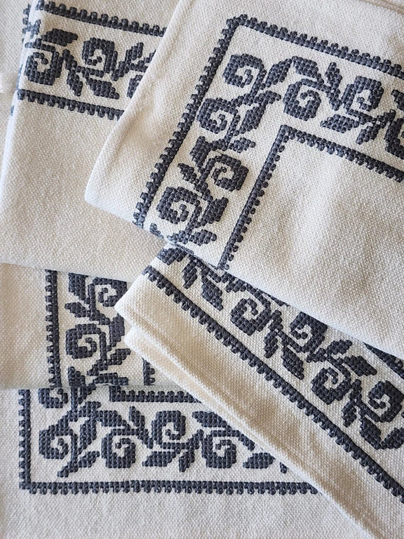 Set de table en cotton brodé