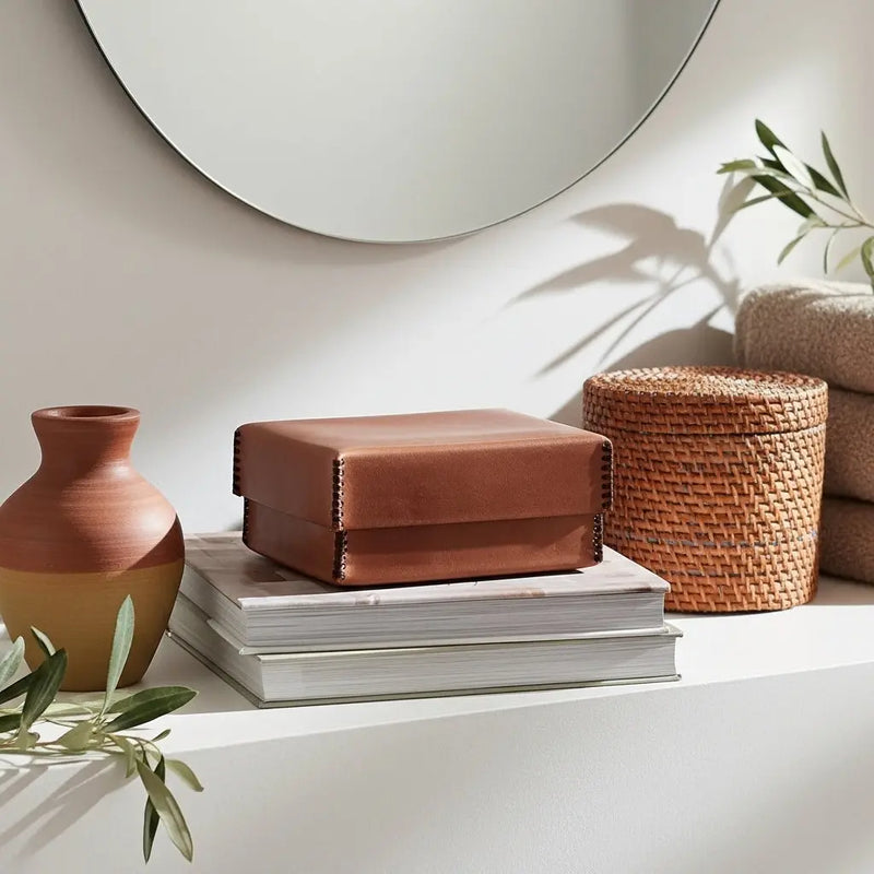 BOREAL- Boite en cuir rectangulaire ORGUENDA UNIVERS