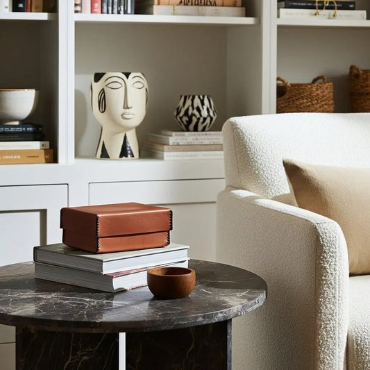 BOREAL- Boite en cuir rectangulaire ORGUENDA UNIVERS