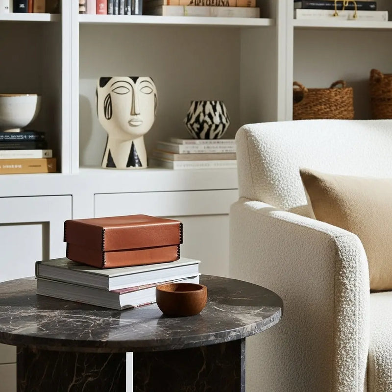 BOREAL- Boite en cuir rectangulaire ORGUENDA UNIVERS