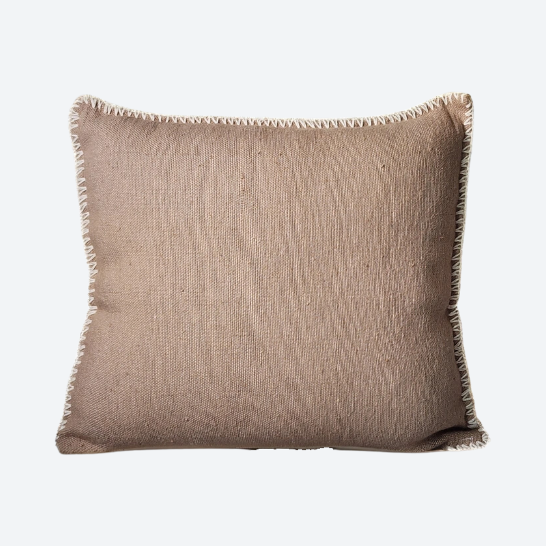 SOLID- Housse de coussin beige ORGUENDA UNIVERS