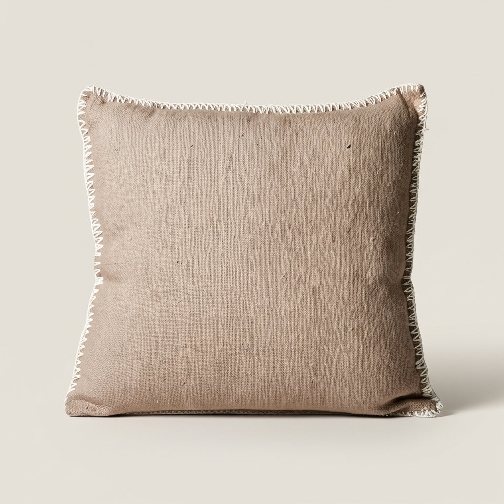 SOLID- Housse de coussin beige ORGUENDA UNIVERS