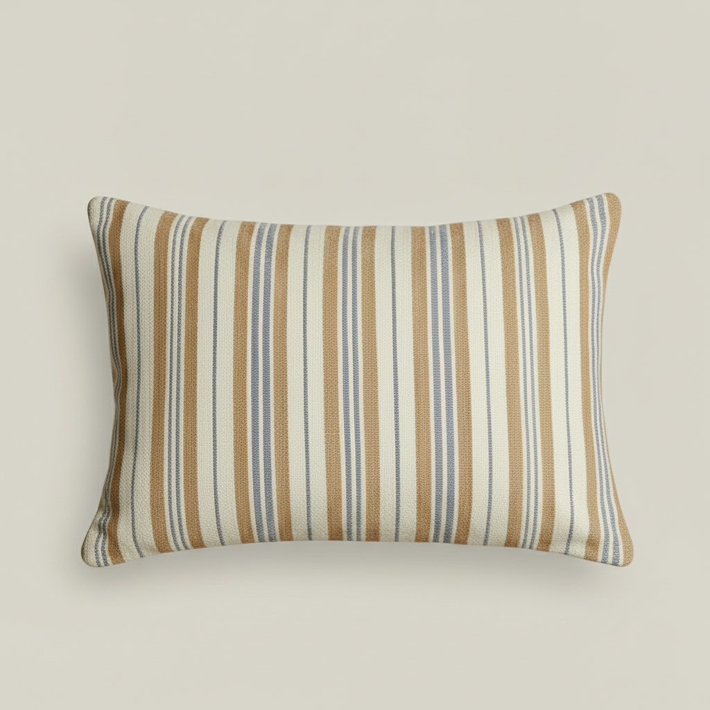 EULALIE- Coussin Tissé rayé ORGUENDA UNIVERS