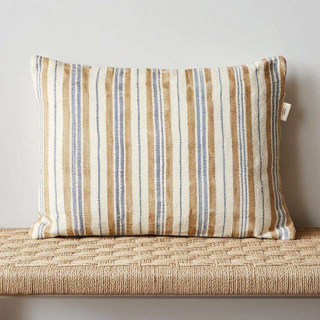 EULALIE- Coussin Tissé rayé