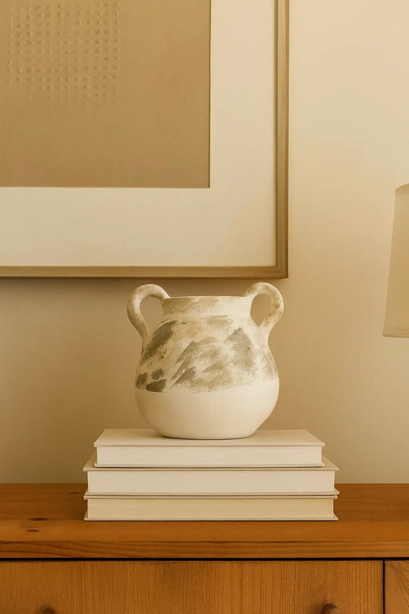 Vase rustique en céramique blanc ORGUENDA UNIVERS