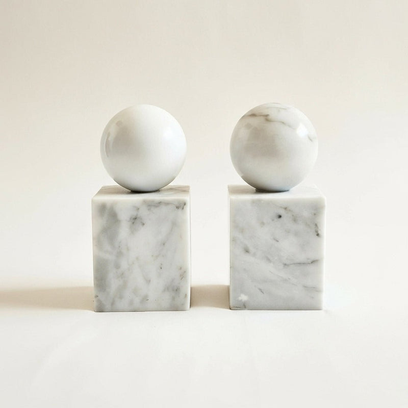 Serres-livre en marbre Blanc