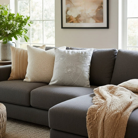 PISSENLIT- Housse de coussin Lin ORGUENDA UNIVERS