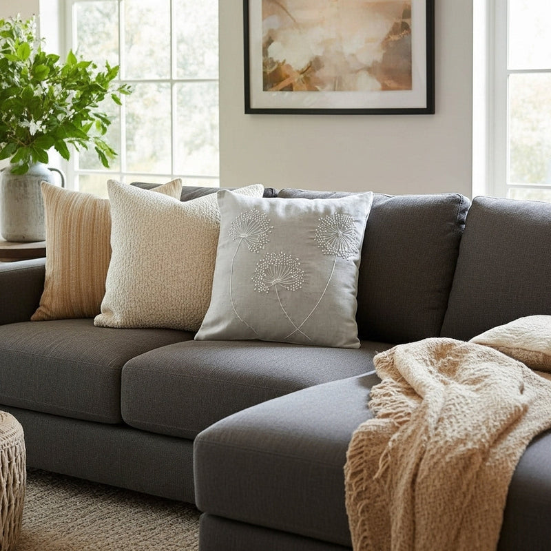 PISSENLIT- Housse de coussin Lin ORGUENDA UNIVERS