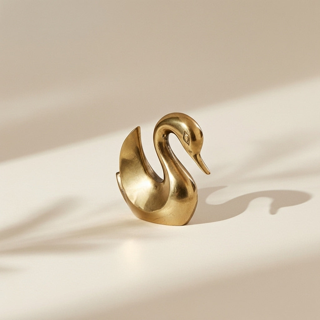 CALISTA- Sculture de cygne en Cuivre ORGUENDA UNIVERS