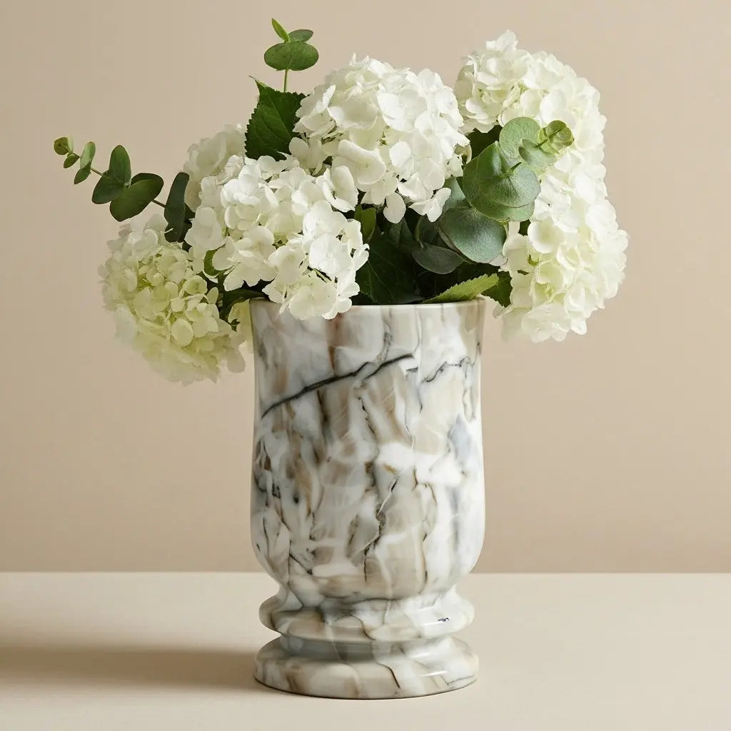 BIANCO- Vase en marbre ORGUENDA UNIVERS