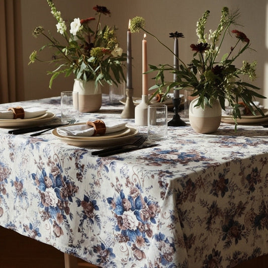 FLORANTINE-Nappe de table fleurie vintage ORGUENDA UNIVERS