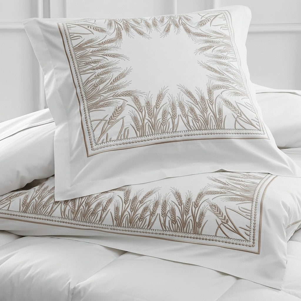 SHEAF- Parure de Lit en pure Cotton Brodée ORGUENDA UNIVERS