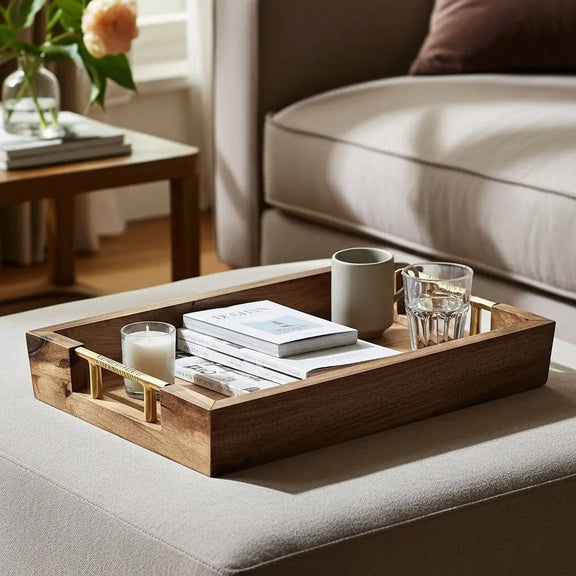 NEOV-Plateau en Noyer et cuivre ORGUENDA UNIVERS