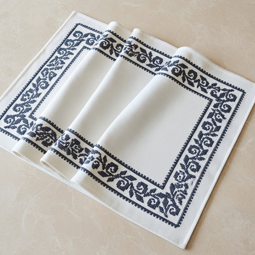 Set de table en cotton brodé ORGUENDA UNIVERS