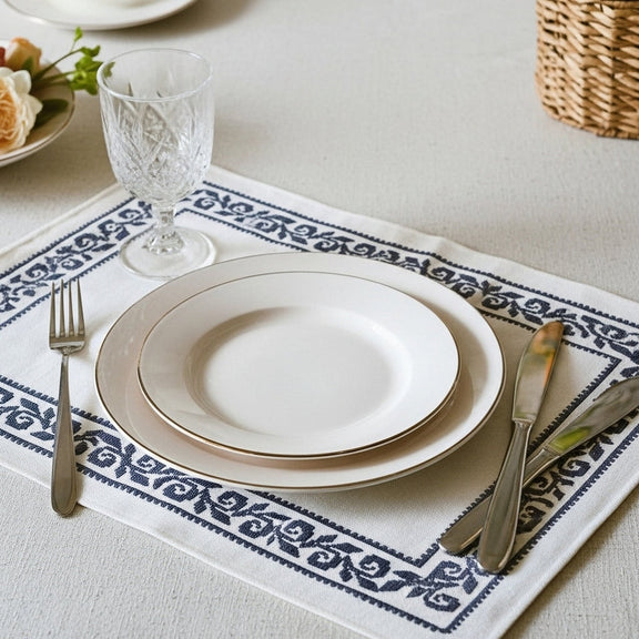 Set de table en cotton brodé ORGUENDA UNIVERS