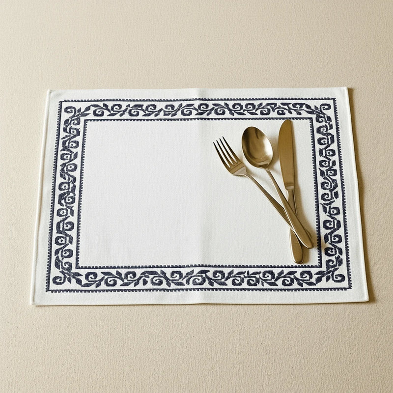 Set de table en cotton brodé